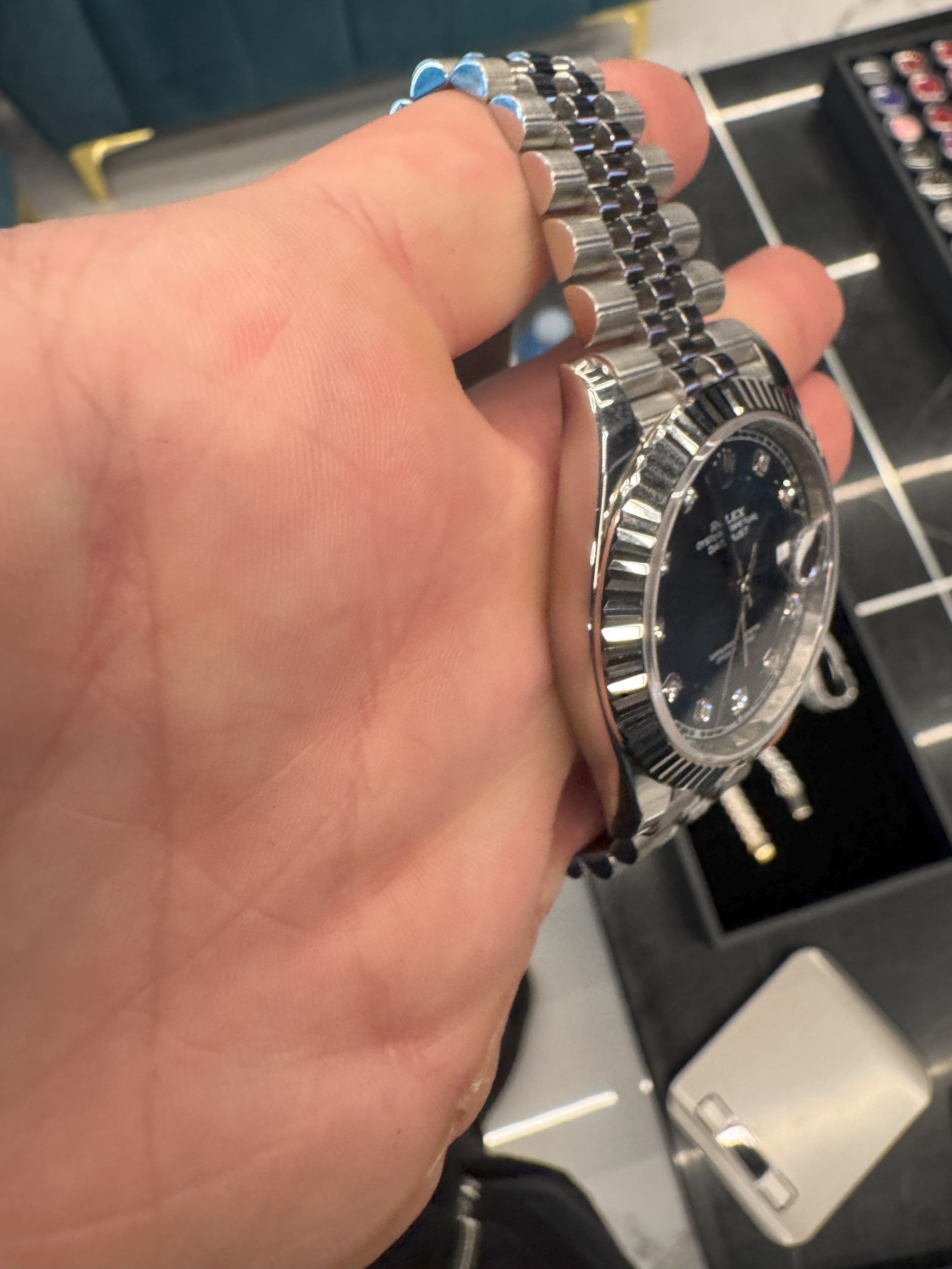 Rolex Datejust 41mm Steel Blue Diamond Dial 126334 Jubilee Bracelet
